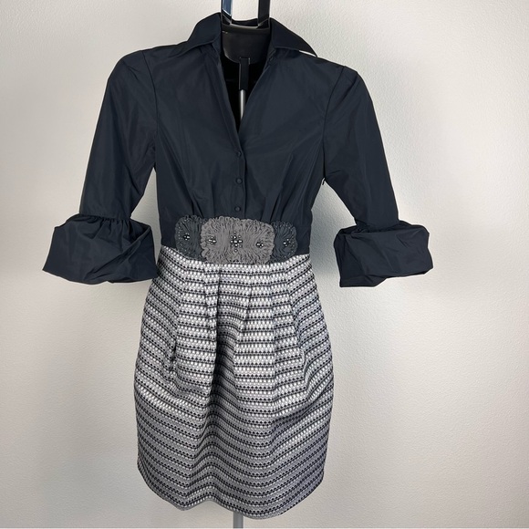 BCBGMaxAzria Dresses & Skirts - BCBG MAXAZRIA Natasha Woven Taffeta Dress Size 2 Gothic